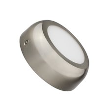 Plafón LED de techo redondo Ø12x4cm 6W plateado