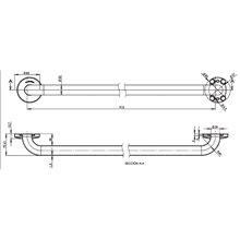 Barra recta 99cm satinado Medinox Mediclinics