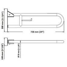 Barra abatible 85,2cm satinado Medinox Mediclinics