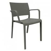 Silla con brazos gris NEW FIONA de Resol