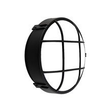 Plafón LED rejilla IP44 Ø22x9cm negro