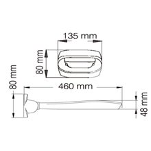 Apoyabrazos abatible 46cm Urban People Mediclinics