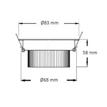 Foco LED circular direccionable Ø8'3x6cm 7W blanco