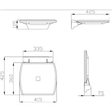Asiento abatible acero Urban People Mediclinics