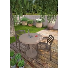 Pack de 4 sillas con brazos gris oscuro Wind Resol
