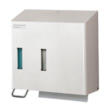 Dispensador jabón y papel blanco Mediclinics