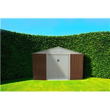 Caseta metálica 7,74m² Bristol marrón Gardiun