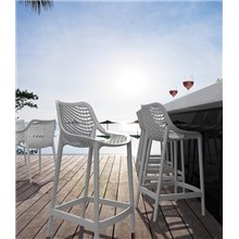 Pack de 4 taburetes blancos Grid 65 Resol