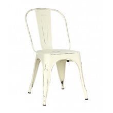 Juego de 4 sillas crema de metal Kibo Resol