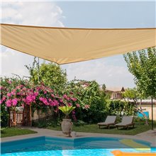 Toldo vela triángulo 6x6x6m arena Outsunny