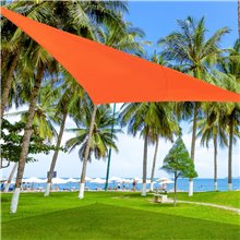 Toldo vela triángulo 4x4x4m naranja Outsunny
