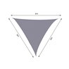 Toldo vela tri&aacute;ngulo 6x6x6m gris Outsunny