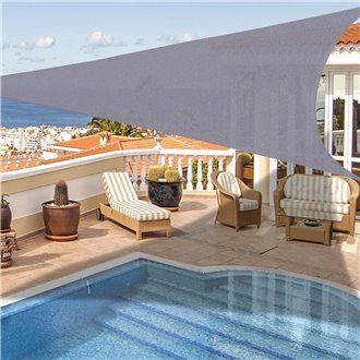 Toldo vela tri&aacute;ngulo 6x6x6m gris Outsunny