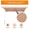 Toldo de pared 3x2,5m Outsunny