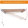 Toldo de pared 3x2,5m Outsunny