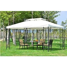Pérgola 3x4x2,65m crema Outsunny 