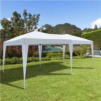 Carpa plegable 6x3x2,55m blanca Outsunny 
