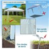 Carpa plegable 6x3x2,55m blanca Outsunny 