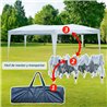 Carpa plegable 6x3x2,55m blanca Outsunny 