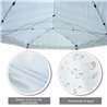 Carpa plegable 6x3x2,55m blanca Outsunny 