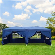 Pabellón plegable 6x3x2,55m azul Outsunny 