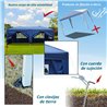 Pabell&oacute;n plegable 6x3x2,55m azul Outsunny 