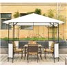 P&eacute;rgola 3x3x2,6m crema Outsunny 