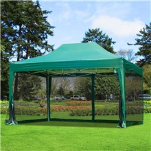 Carpa plegable 3x4,5x3,2m verde Outsunny 