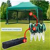 Carpa mosquitera 3x4,5x3,2m verde Outsunny 