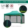Carpa mosquitera 3x4,5x3,2m verde Outsunny 