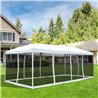 Carpa mosquitera 6x3x2,55m blanca Outsunny 