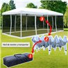 Carpa mosquitera 6x3x2,55m blanca Outsunny 