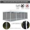 Carpa mosquitera 6x3x2,55m blanca Outsunny 