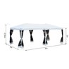 Carpa mosquitera 6x3x2,55m blanca Outsunny 