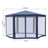 Carpa mosquitera hexagonal azul Outsunny 