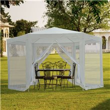 Carpa mosquitera hexagonal blanca Outsunny 