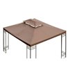 Techo reemplazo 3x4m p&eacute;rgola caf&eacute; Outsunny