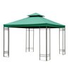 Techo reemplazo 3x3m p&eacute;rgola verde Outsunny