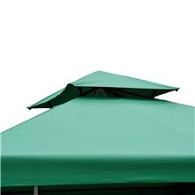 Techo reemplazo 3x3m pérgola verde Outsunny