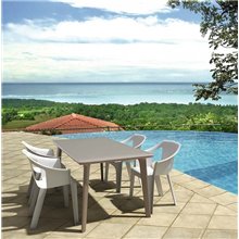 Set de 31 sillas con brazos marrón Cool Resol