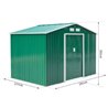 Caseta met&aacute;lica verde 181x277x192 Outsunny