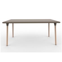 Mesa rectangular color chocolate WOOD NEW FLASH de resol