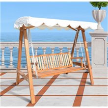Silla balancín madera de jardín 200x130x185...