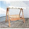Silla balanc&iacute;n madera de jard&iacute;n 200x130x185 Outsunny