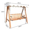 Silla balanc&iacute;n madera de jard&iacute;n 200x130x185 Outsunny