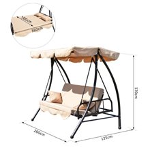 Cama balancín acero de jardín 200x125x170 Outsunny