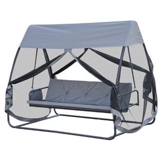Cama balanc&iacute;n mosquitera de jard&iacute;n 240x140x197 Outsunny