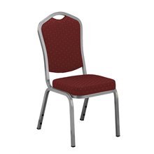 Juego de 12 sillas burdeos con patas plateadas Amadeus Resol