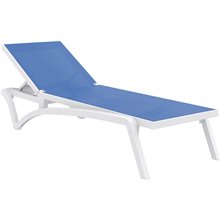 Pack de 2 tumbonas blanca textilene azul Capri Resol