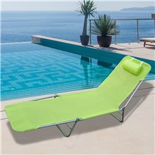Tumbona Plegable Verde Outsunny